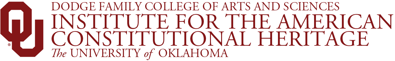 Interlocking OU, Dodge Family College of Arts and Sciences, Institute for the American Constitutional Heritage, 皇冠体育 website wordmark.