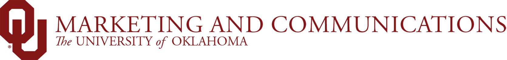Interlocking OU, Marketing and Communications, 俄克拉荷马大学 website wordmark.