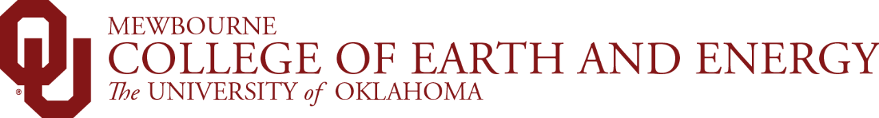 Interlocking O U, Mewbourne College of Earth and Energy, 皇冠体育 website wordmark.