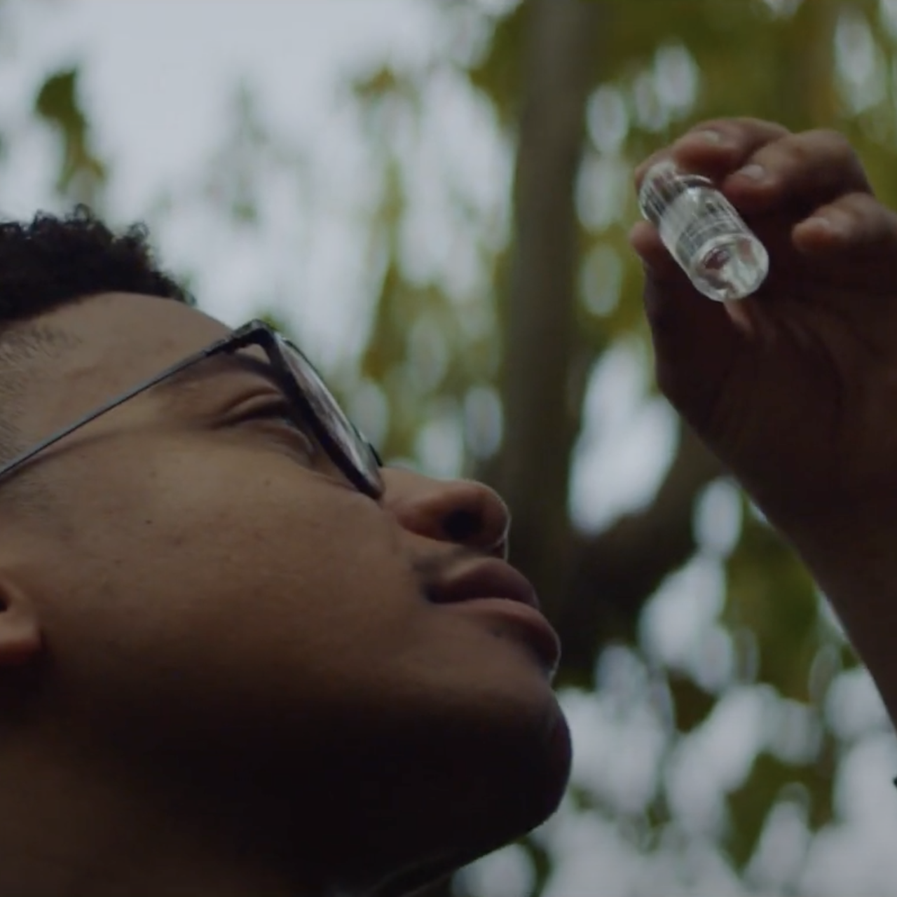 Delcio analyzing a water sample.