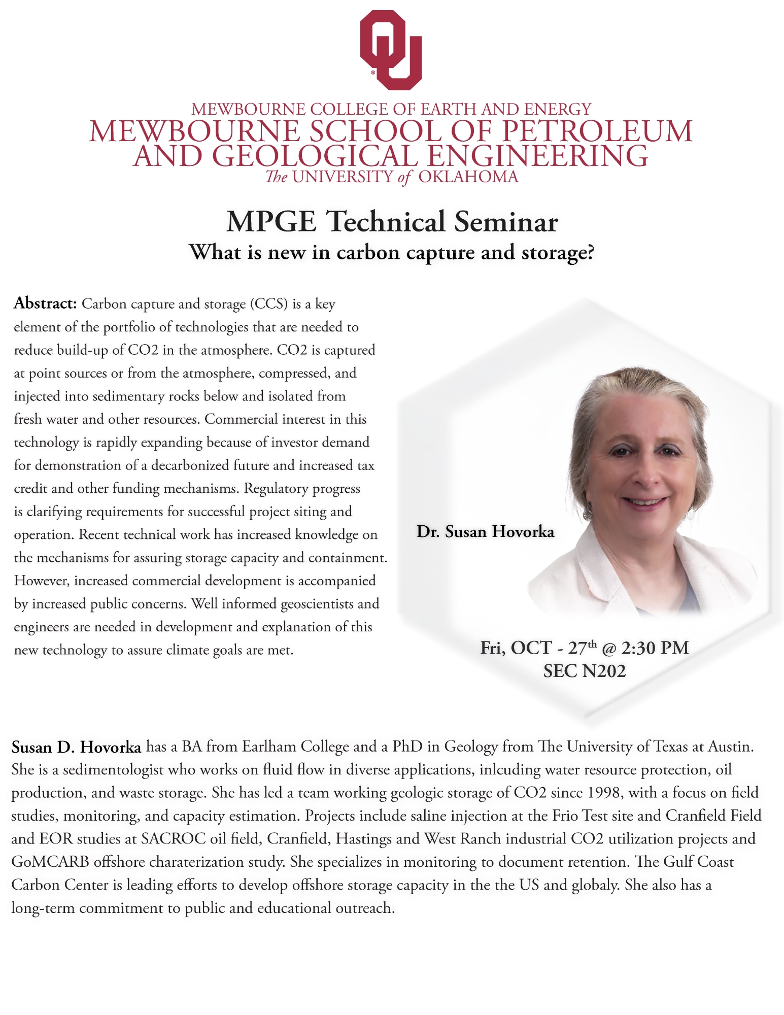 MPGE Technical Seminar Flyer