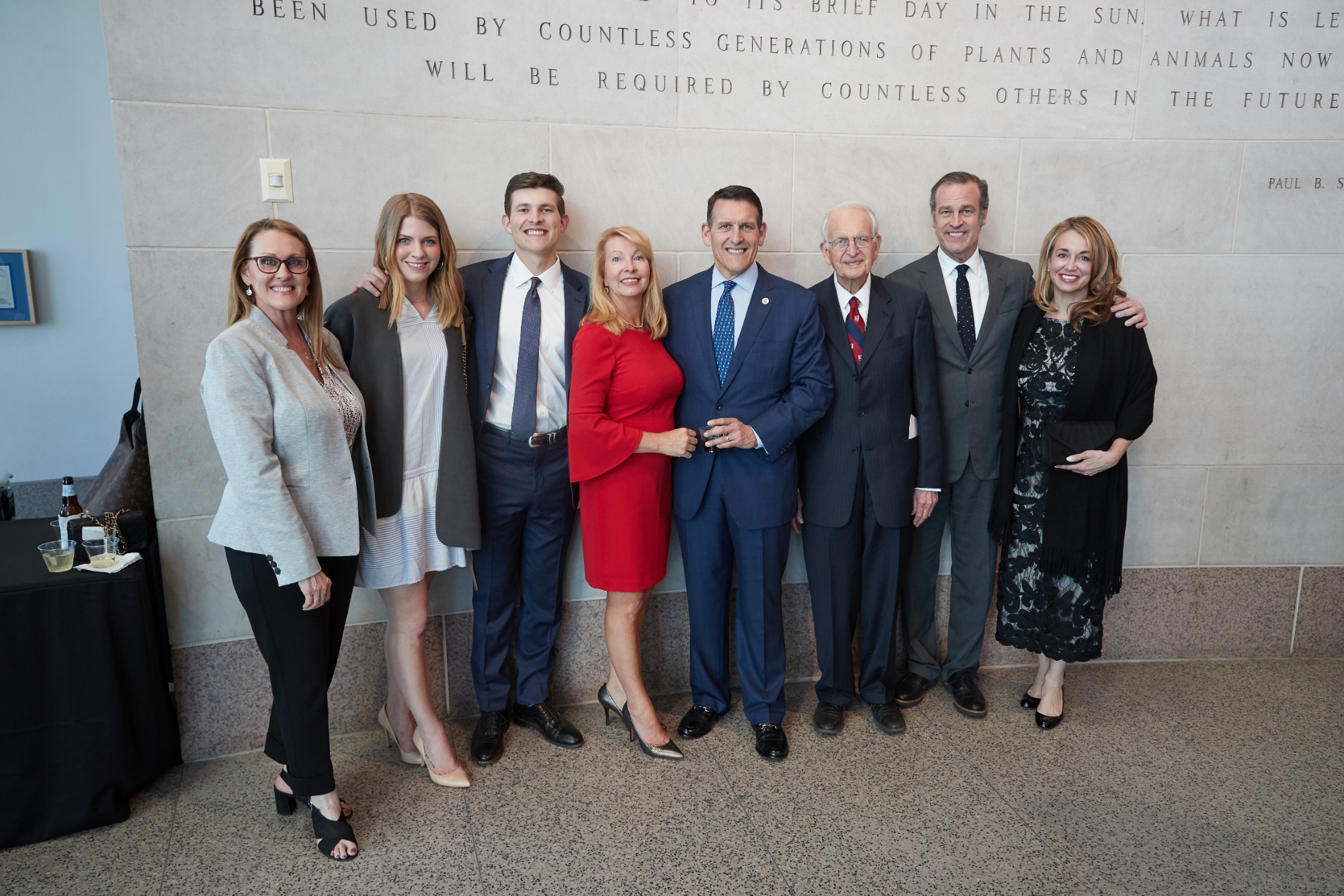 Jonny and Brenda Jones with their family at Mewbourne College's Student and Alumni Awards Banquet in 2019. Pictured (L to R): Julie Jones Jarvis, Sydney Jones, Jack Jones, Brenda Jones, Jonny Jones, the late Jon Rex Jones, Stephen Jones and Michelle Jones.