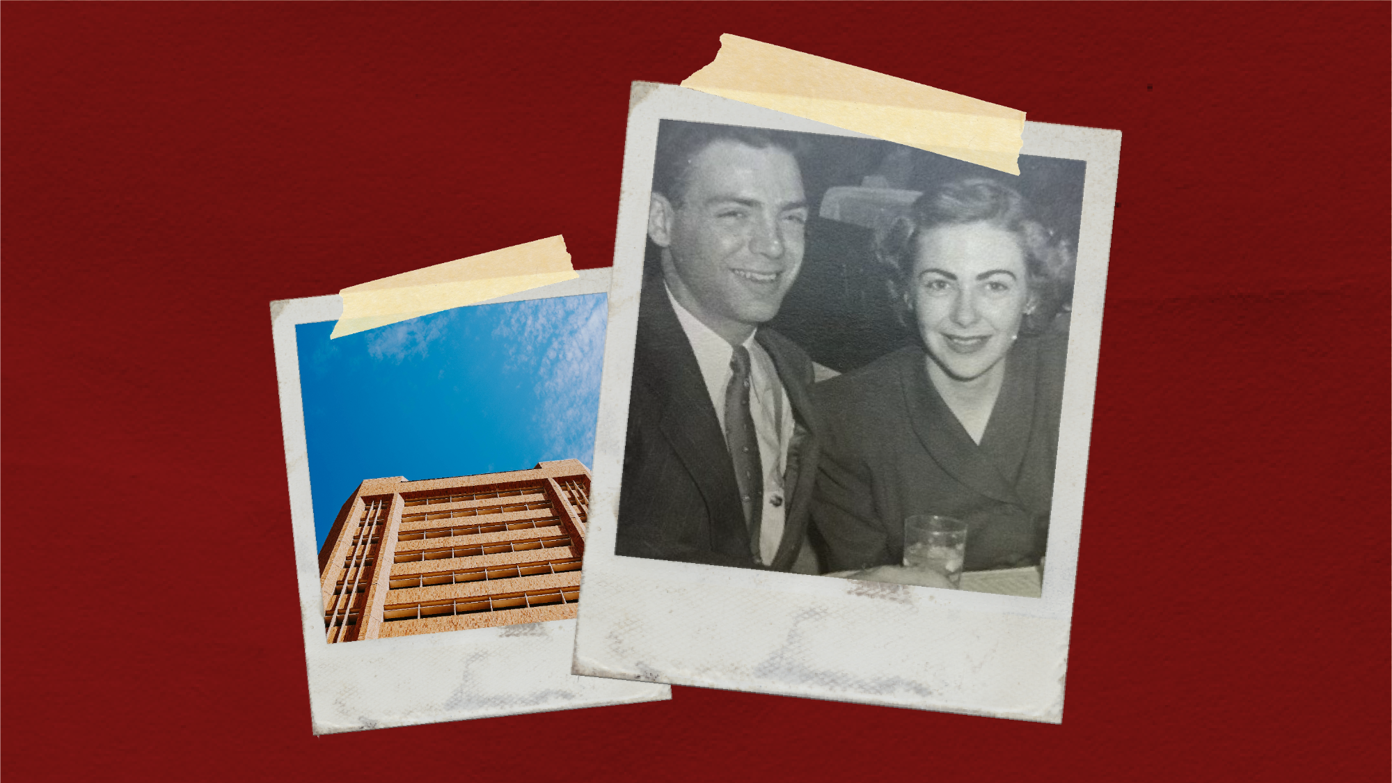 Polaroid of Paul and Natalie Buckthal.