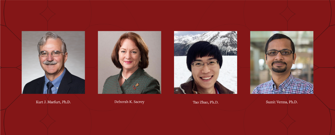Picture of Kurt Marfurt, Deborah Sacrey, Tao Zhao and Sumit Verma.