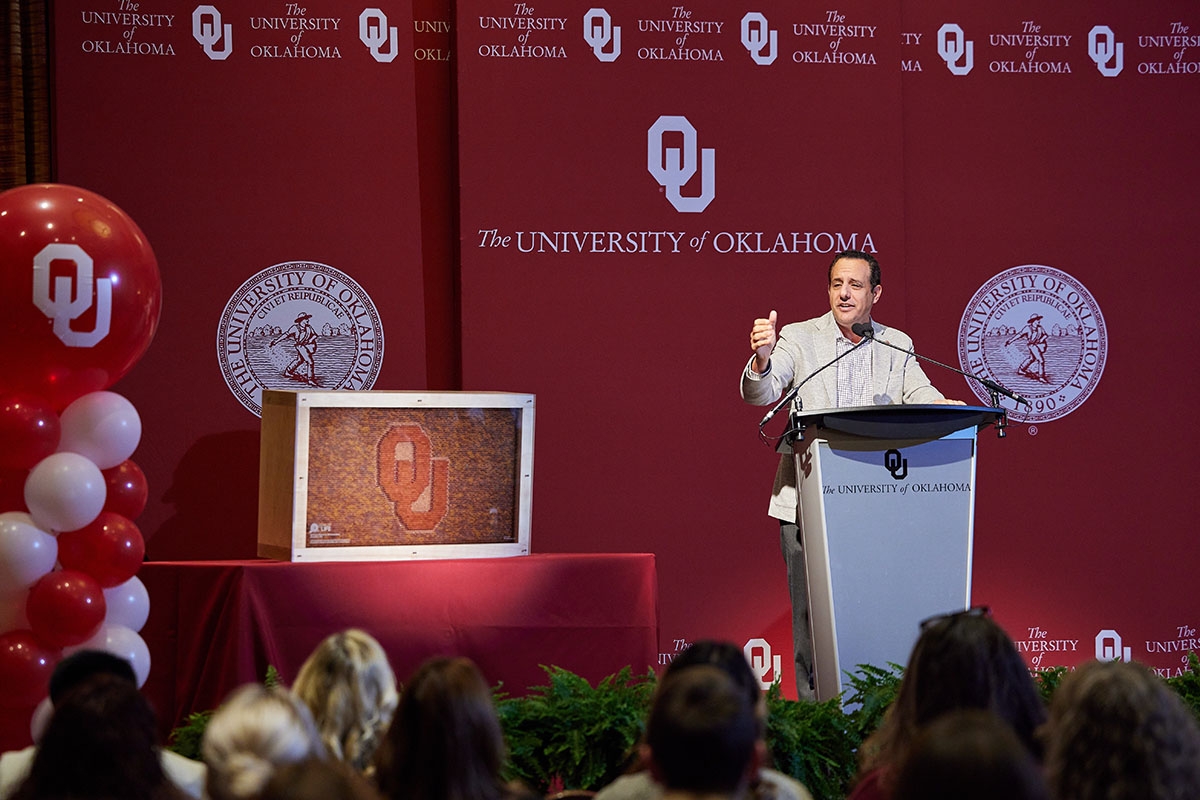 OU President Joseph Harroz Jr during the celebration event on Nov. 9, 2023.