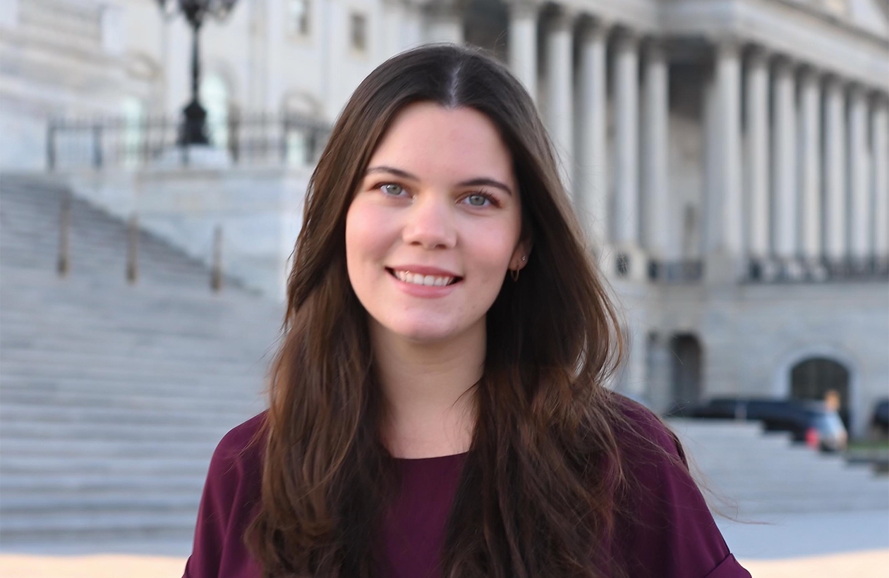Maddy Keyes posing for a headshot.