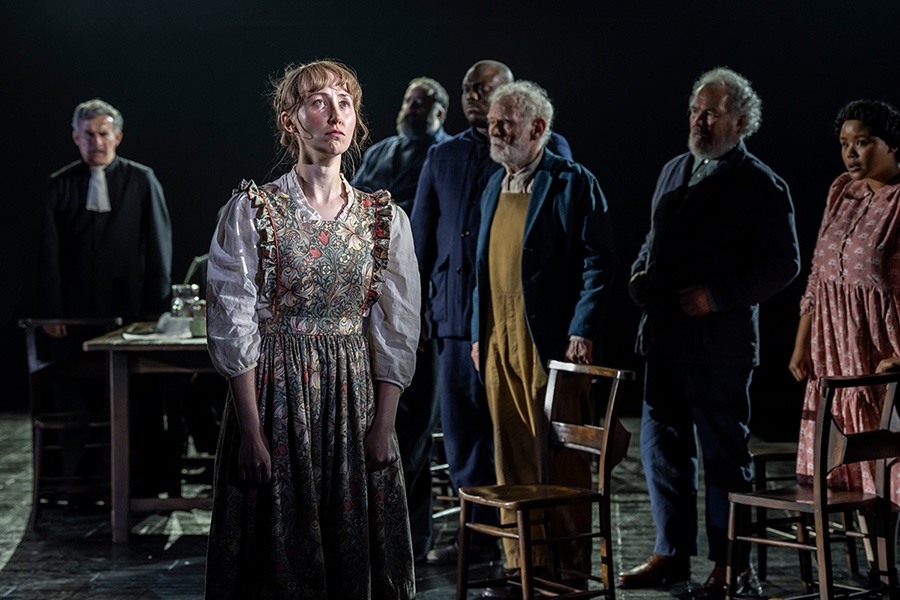 Cast of The Crucible during a performance.