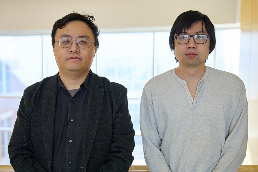 Yitong Dong and his postdoc Chenjai Mai.