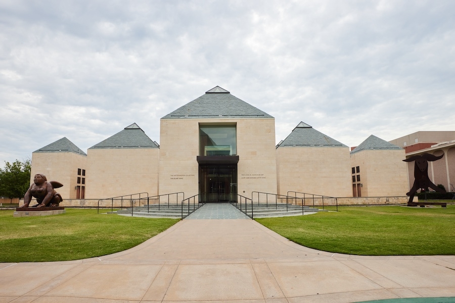 Exterior photo of the Fred Jones Jr. Museum of Art.