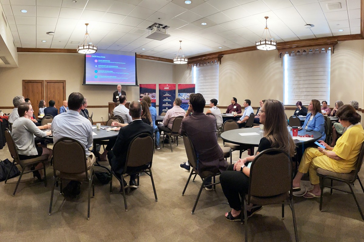 Gene Kirkland addresses attendees