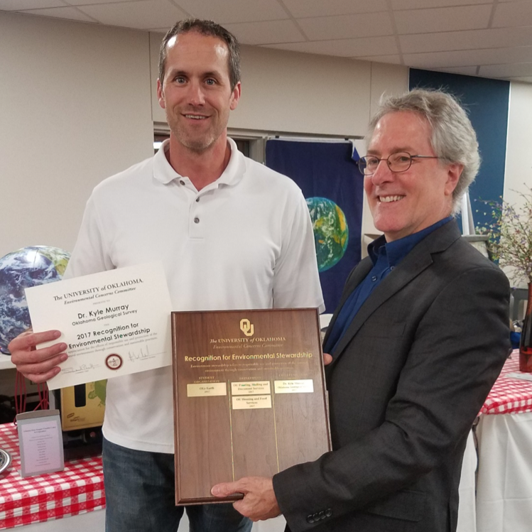 Dr. Kyle Murray Honored with Environmental Stewardship Award Dr. Kyle Murray Honored with Environmental Stewardship Award