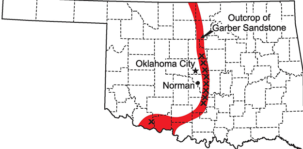 Distribution of 玫瑰的岩石 in Oklahoma Distribution of 玫瑰的岩石 in Oklahoma
