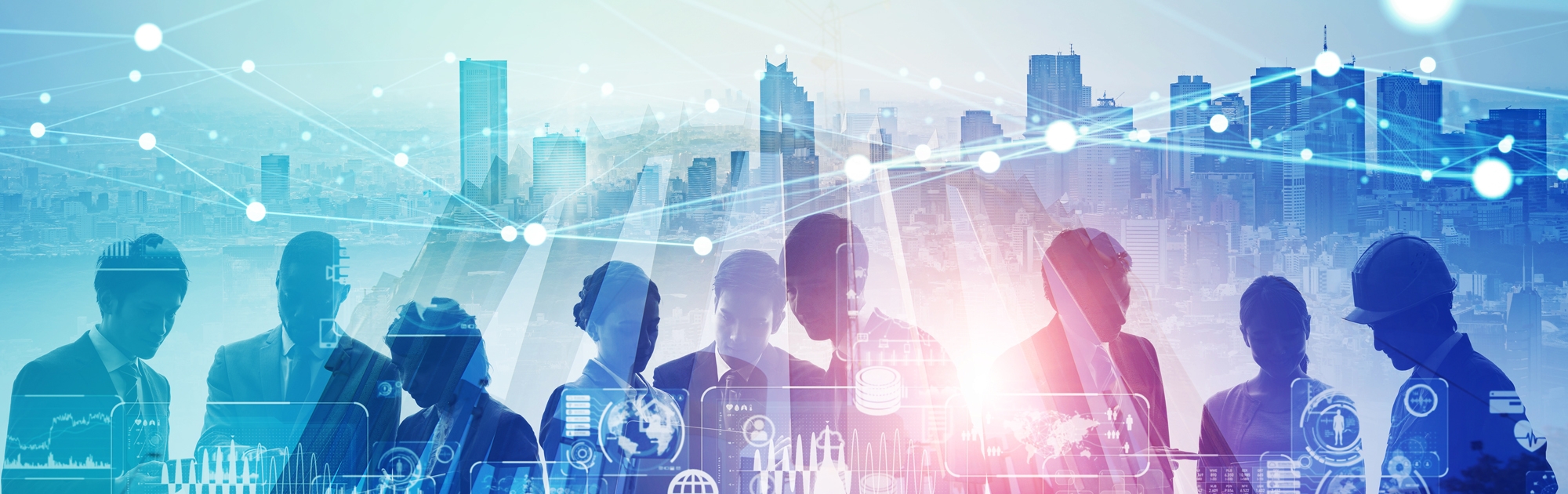 abstract stock photo of people collaborating