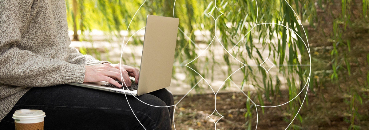 Person typing on keyboard.
