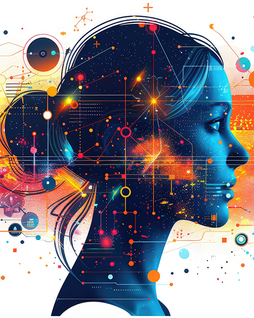 AI generated image of a women side profile.