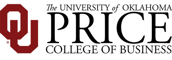 Interlocking OU, The University of Oklahoma, 普莱斯商学院 website wordmark.