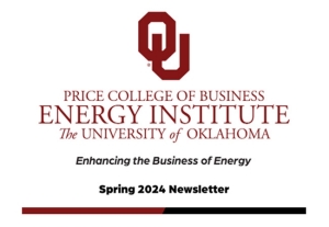 能源皇冠体育研究所 wordmark with the words spring 2024 newsletter and a crimson and black horizontal line underneath