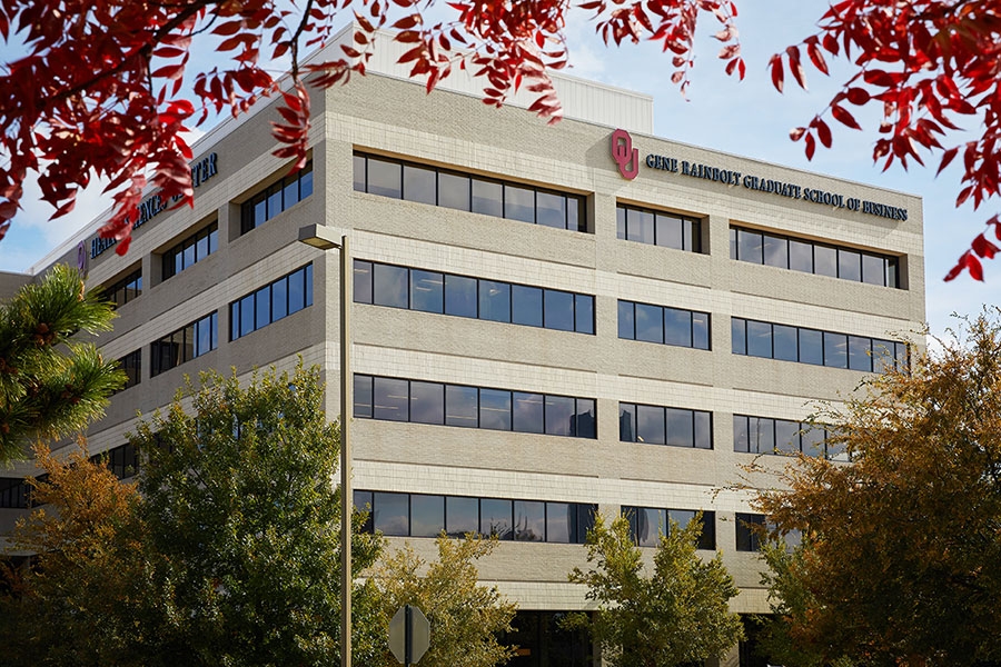The exterior to the Gene Rainbolt Graduate Center. 