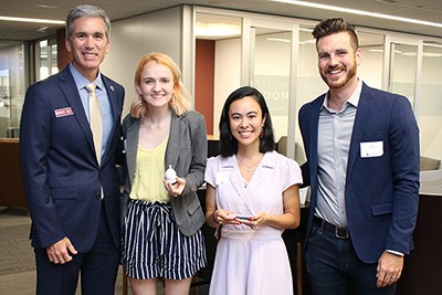 Sooner Launch Pad participants pose with Wayne Thomas