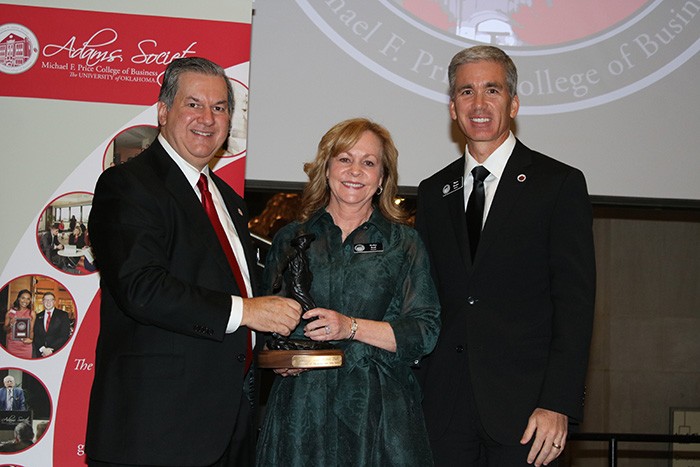 Interim Dean Wayne Thomas with Adams Society members