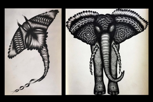 Drawing by Tom Jones Designs