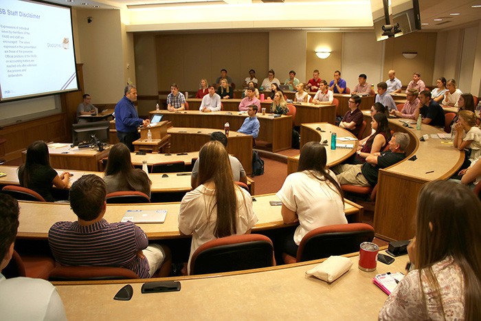 Jeff Gabello visits BMacc class