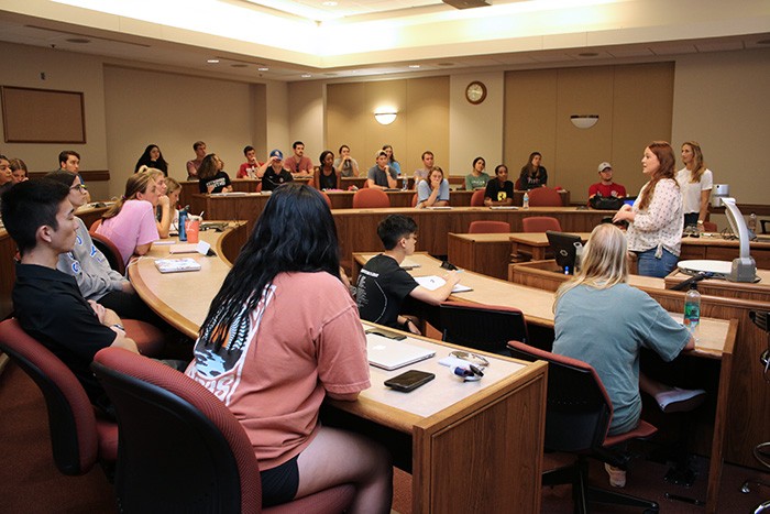 Emma Ryan visits Price marketing operations class