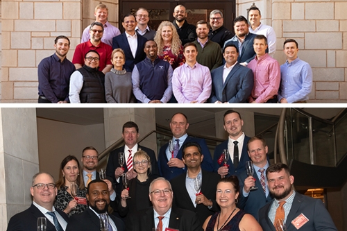 Group photos of the latest cohorts of the EMBA in Energy and EMBA in Renewables program