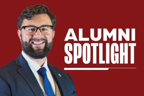 Photo of Dan Sloat with words Alumni Spotlight