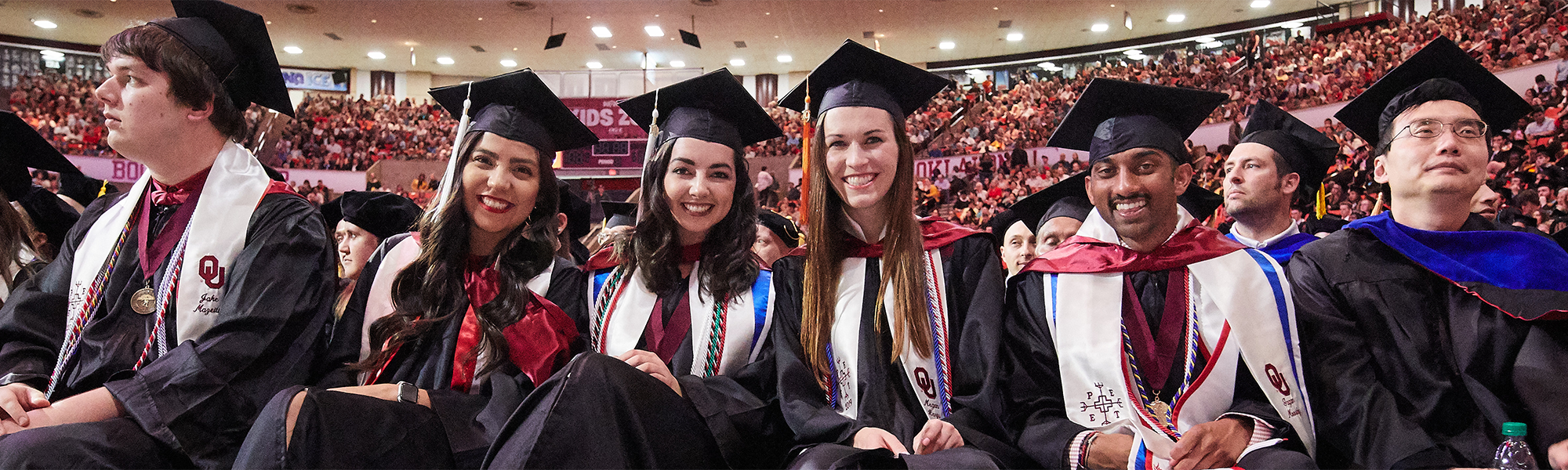Students sitting at graduation ceremony