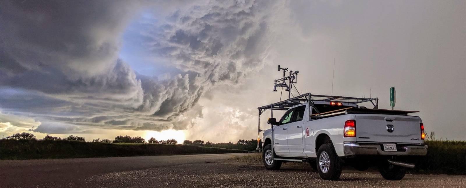 Photo of truck in storm