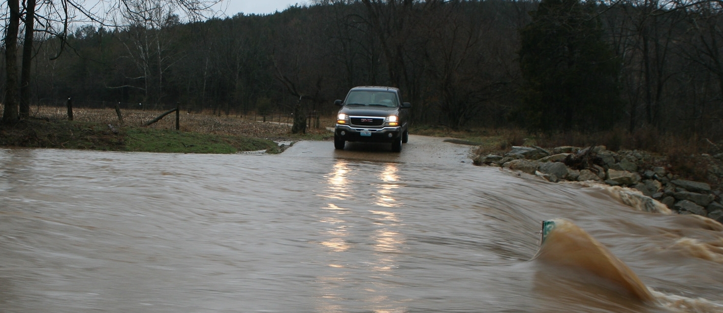 Photo of truck in storm