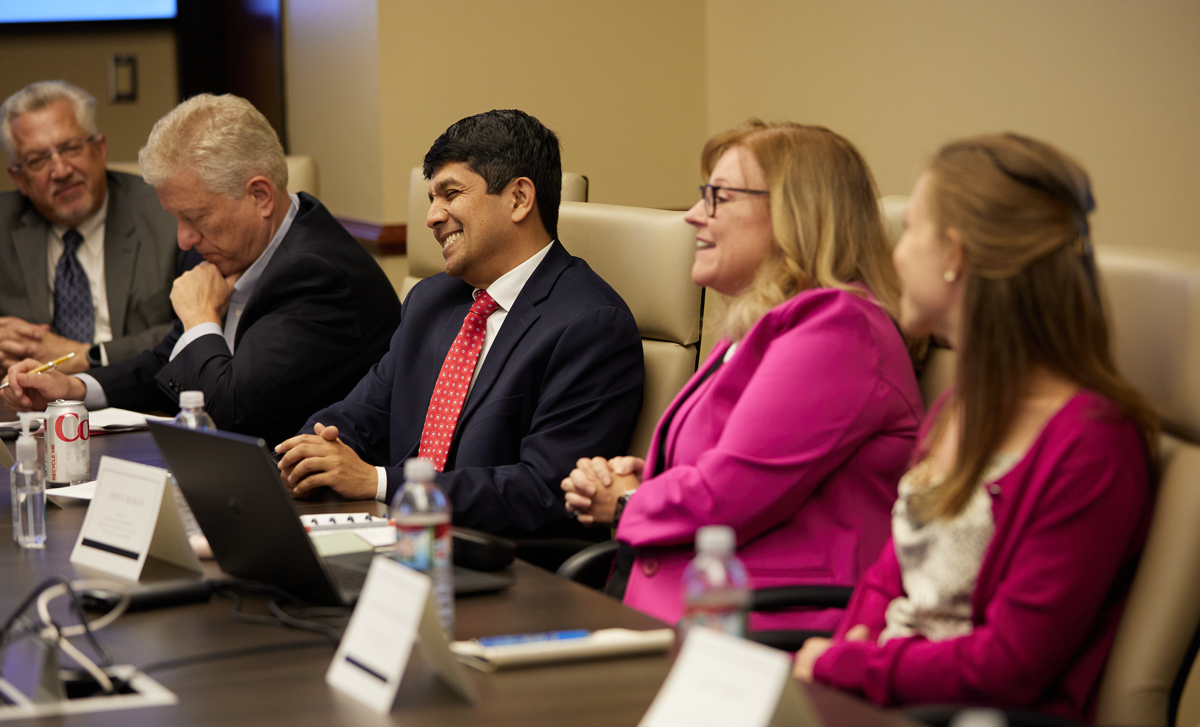 Oklahoma Biotech Innovation Cluster representatives discuss the future of the six key projects during the Kickoff Meeting with EDA representatives on Sept. 21, 2022.