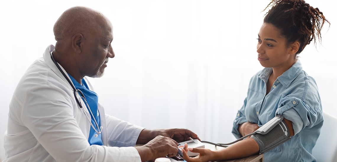image of woman with doctor