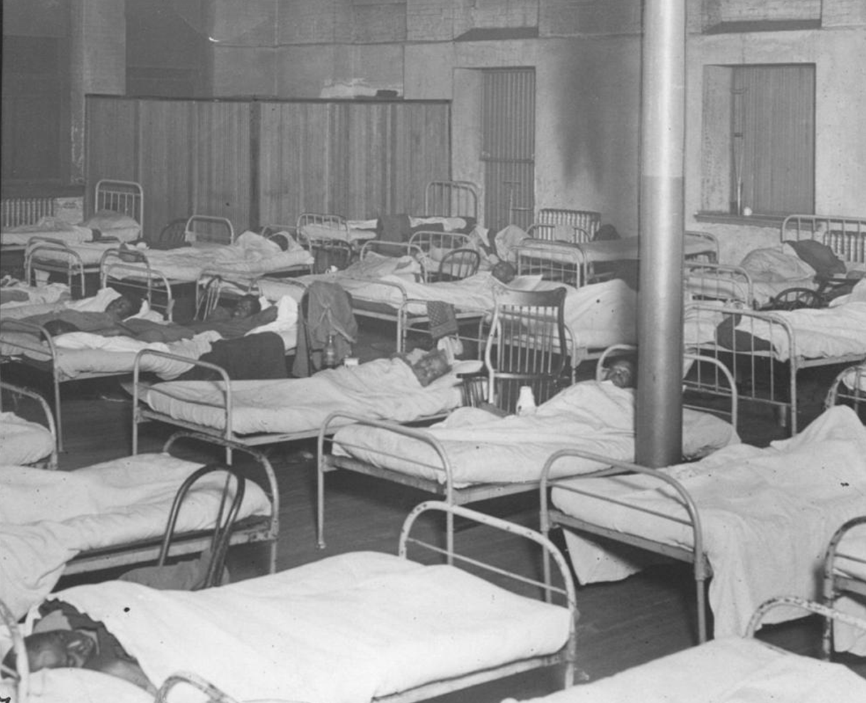 Overcrowded conditions at City Hospital No. 2 in 1923. Image courtesy of the St. Louis Post-Dispatch