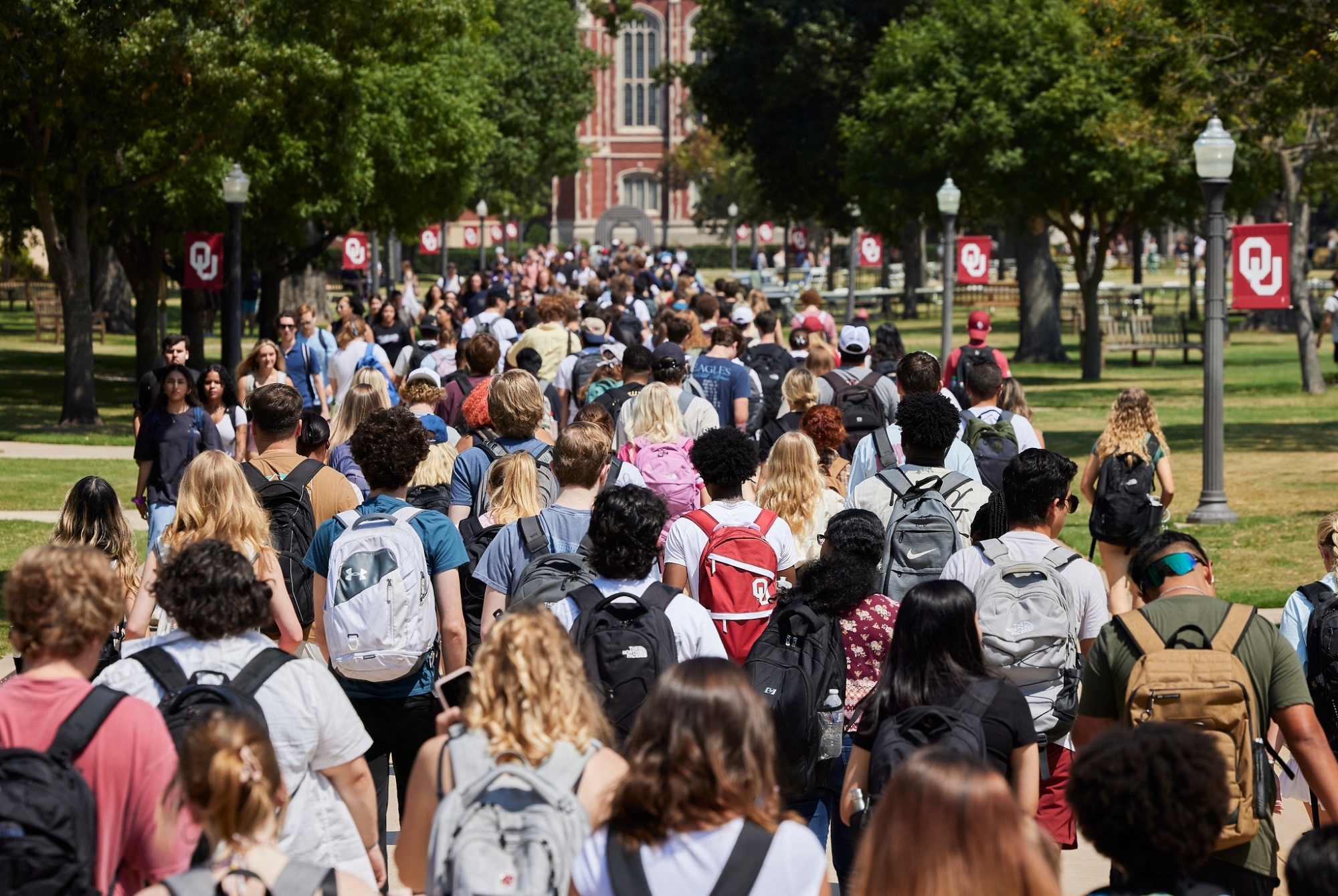 Students walking to class