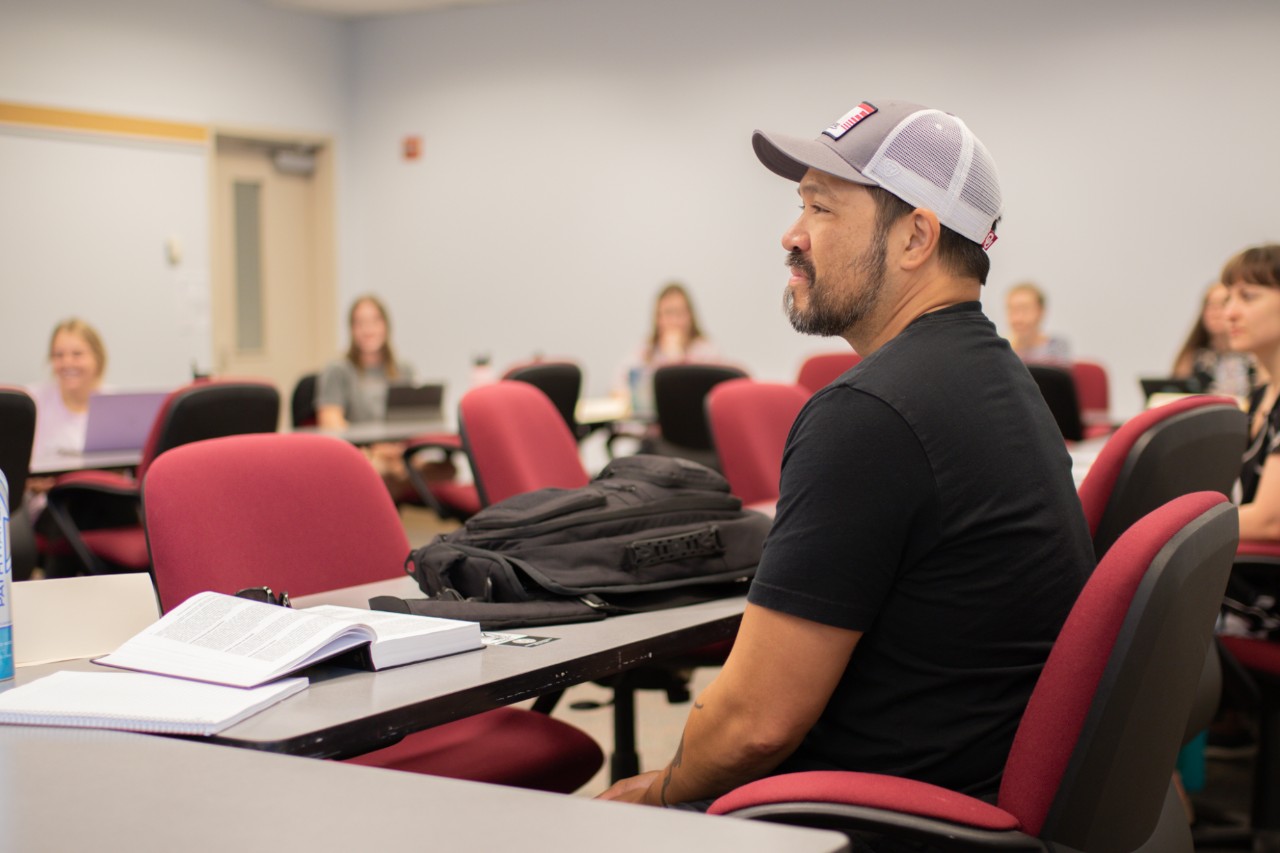 Childhood Well-Being student during lecture