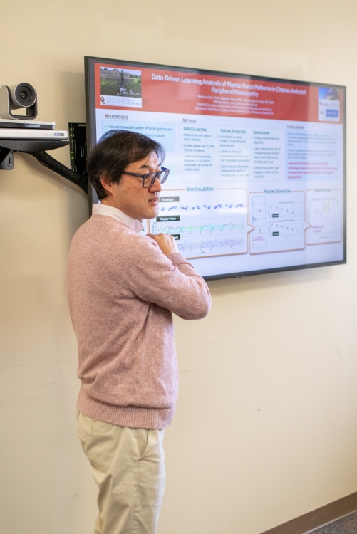 ECE student presenting research