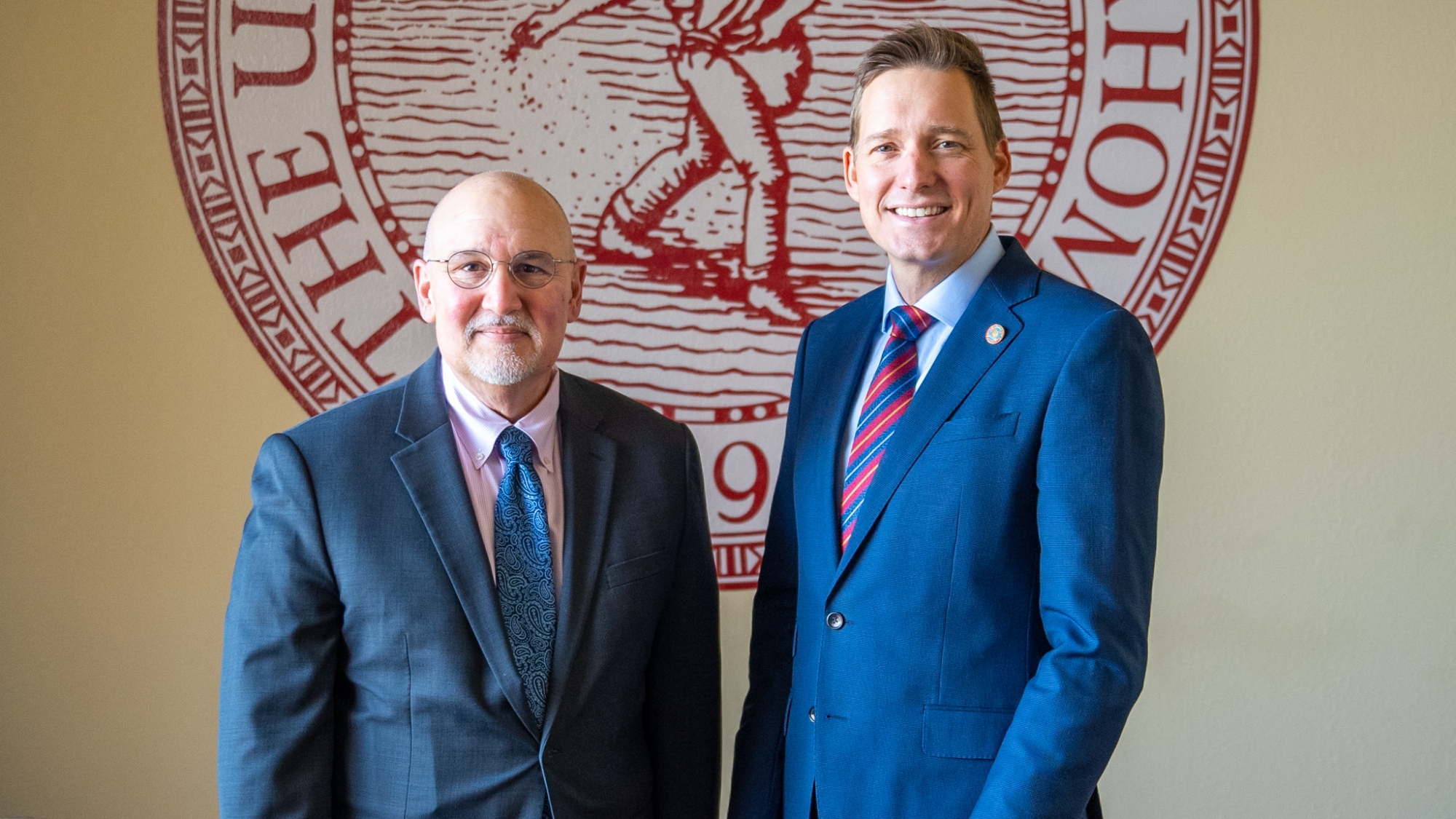 OU-Tulsa Interim President James Sluss and Lieutenant Governor Matt Pinnell