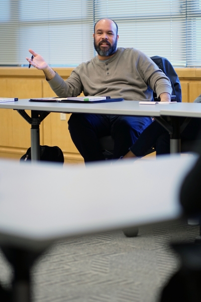 MPA student during course discussion