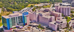 Aerials of the Saint Francis Hospital Campus. 
Photo by Shane Bevel