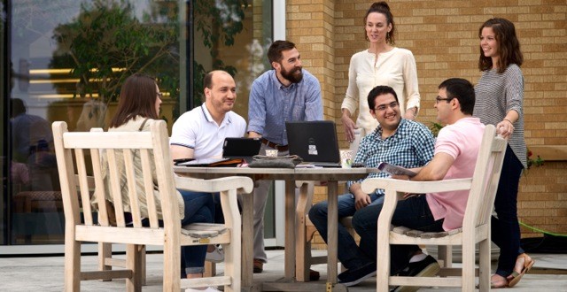 Group of Students around table