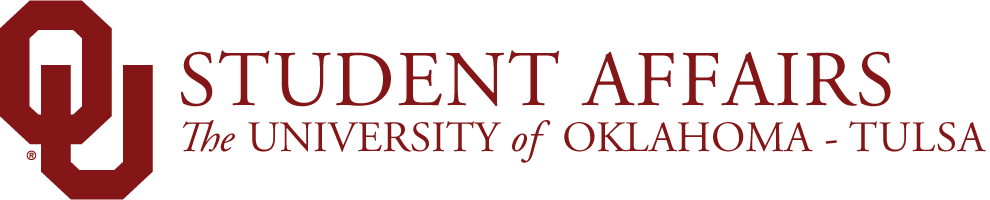 Interlocking O U, Student Affairs, 皇冠体育 - Tulsa website wordmark.