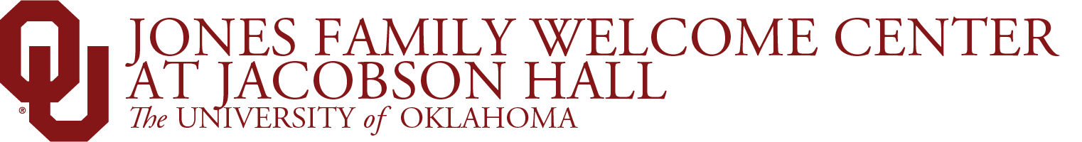 Interlocking OU, Visitor Center, 俄克拉荷马大学 website wordmark.